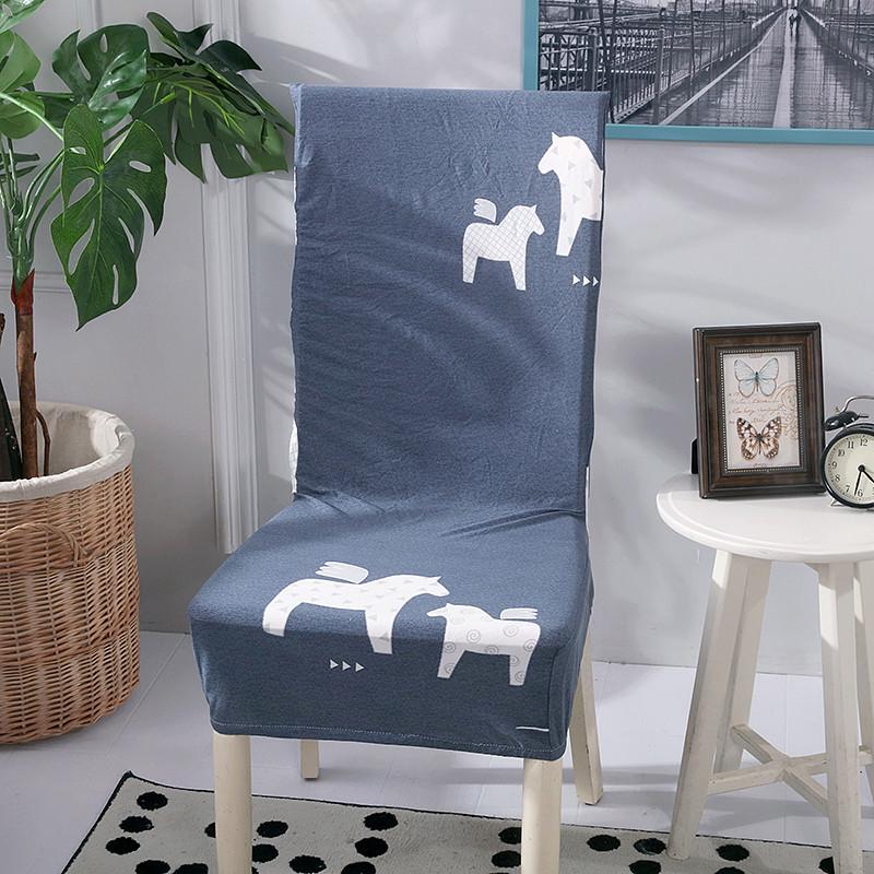 Spandex Dining Chair Cover With Back Elastic Universal Kitchen Living Room Stretch Slipcover Chair Covers Protector Seat Case