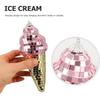 Ice Cream Shaped Disco Balls Decoration, Mini Disco Mirror Ball for Bar Ktv Club Stage Home Wedding Birthday Party Disco Ball Hanging Ornaments