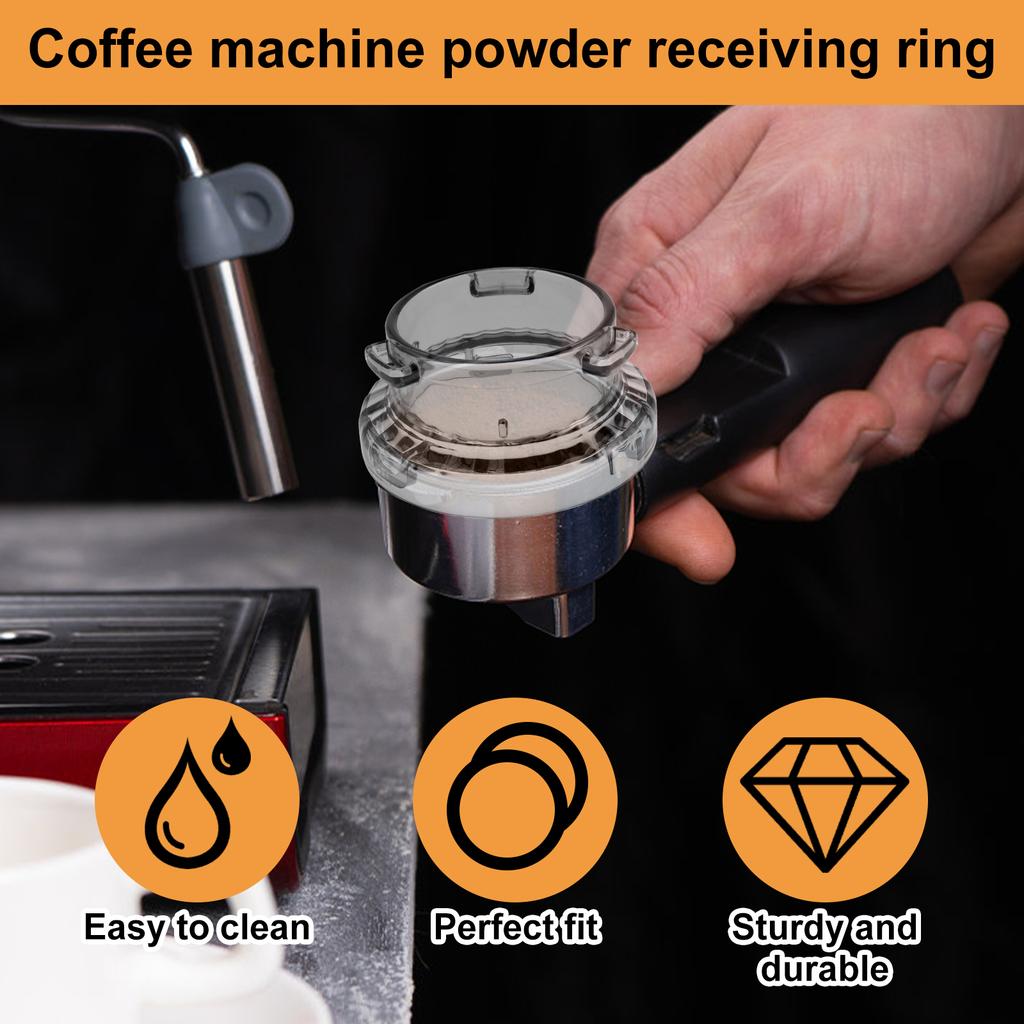 54mm Dosiertrichter Kaffeedosierring Praktischer Espresso-Dosiertrichter Anti-Fliegendes Pulver Kaffeedosiertrichter Espresso-Werkzeuge