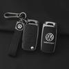 For VOLKSWAGEN VW Metal Leather Car Key Case Cover Holder Shell Fob For VW Volkswagen Polo Tiguan Passat Golf Jetta Lavida Keych