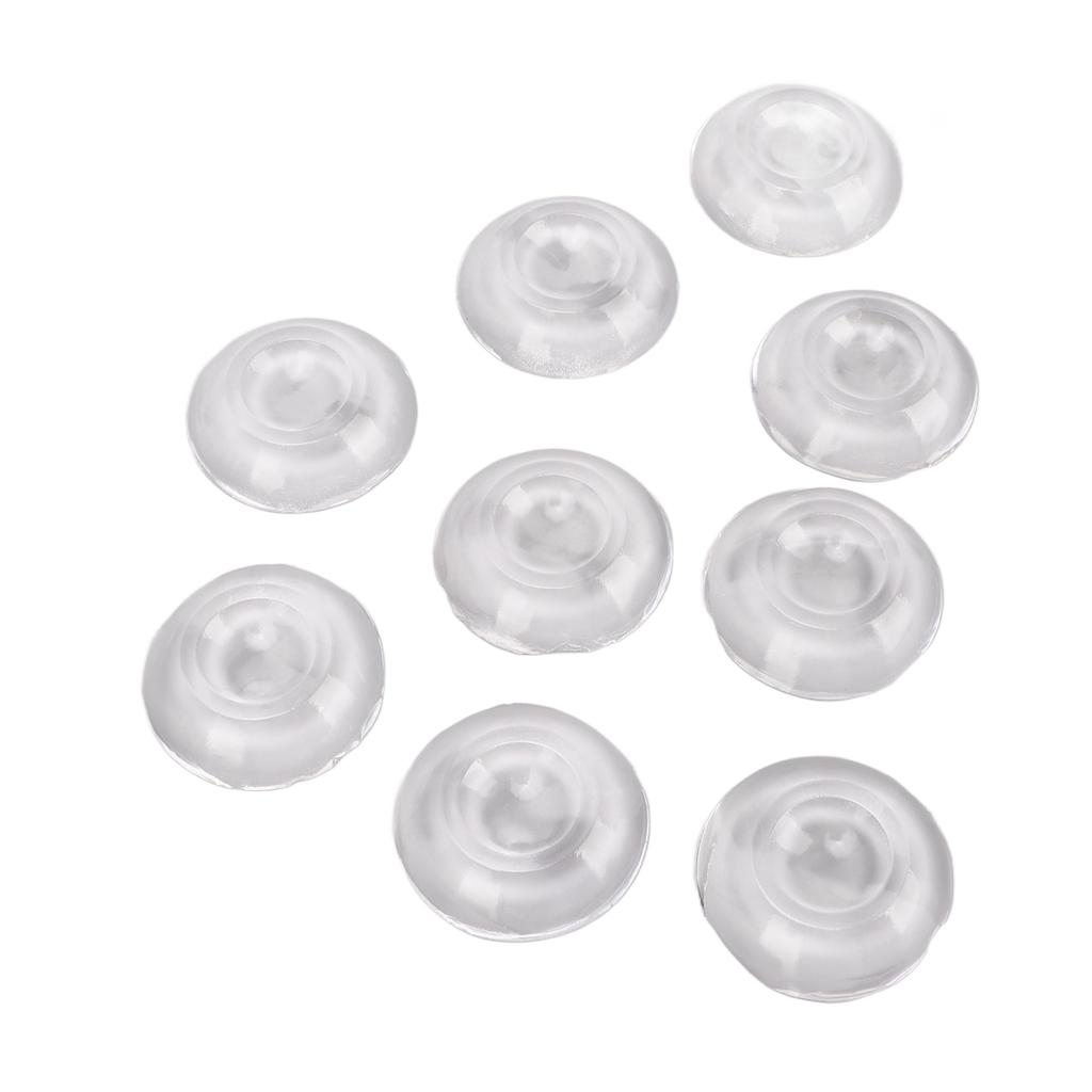 9 protectores de puerta transparentes superadhesivos con reducción de ruido, reutilizables, de silicona para pared.