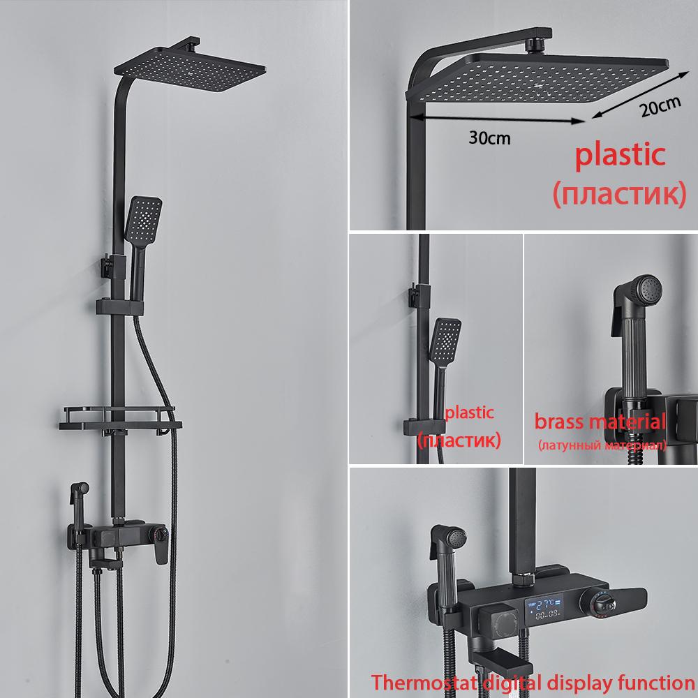 Thermostatic Digital Display Shower Faucet Set Shower Mxer Crane Shower Bath Faucet Bathtub Shower Mixer Taps Bidet Faucet