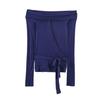 2026 Spring European & American Women's One-Shoulder Bow Top