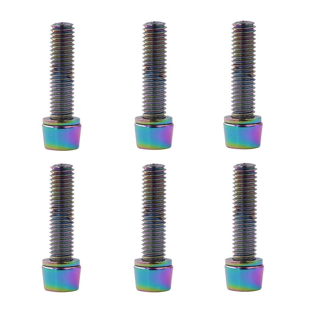 Bike Stem Bolts,Steel Tapered Bike Stem Bolts Bicycles Handlebar Bolts Screws with Washers for MTB/Road Bike
