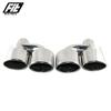 1PCS Stainless Steel Silver Exhaust Pipe Car 2.5'' Inelt Oval Dual Exhaust Tip for W204 C200 C260 Muffler Tailpipe