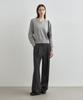 MONGDOL Single-Pleat Wide Slacks Charcoal Mdpt025Charcoal
