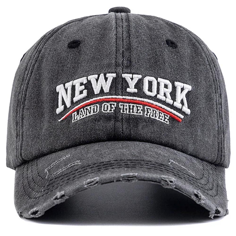 New Unisex Vintage Washed Cotton Cap New York Embroidered Baseball Cap For Men & Women Retro Streetwear Outdoor Dad Hats