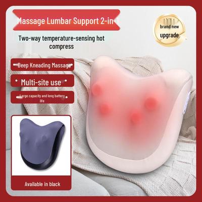 Smart Lumbar and Full Body Massager Cushion with Hot Compress and Kneading for Back, Shoulder, and Neck