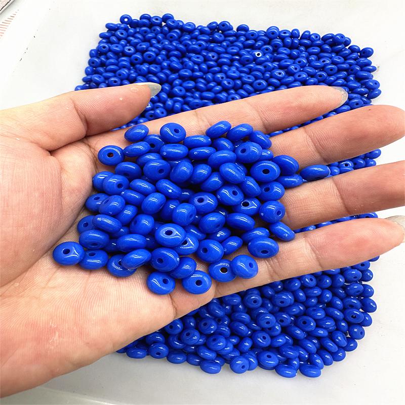 50pcs 8mm Acrylic Colored Flat Round Abacus Beads DIY Handmade Beads Accessories Spacer Beads Material Jewelry Accessories