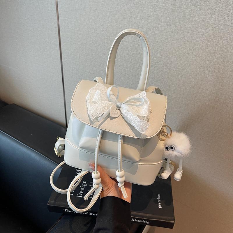 Backpack Small Bag Women's Summer New Versatile Fashion Simple Bow Portable Backpack