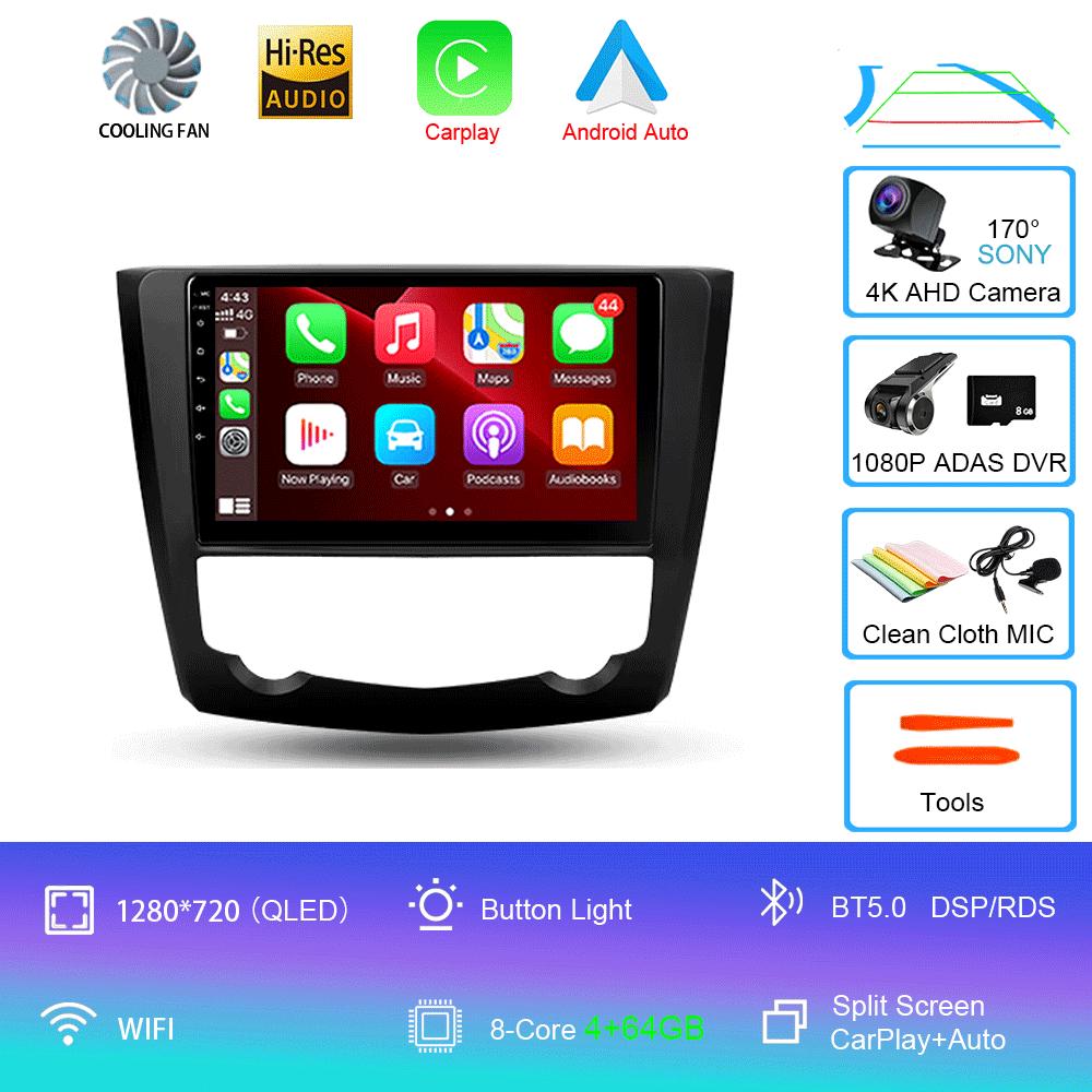 Radio Auto Android 14 Pentru Renault Kadjar 2015 - 2019 Navigare GPS Multimedia Player Video Stereo wifi+4G Carplay auto 2 DIN DVD