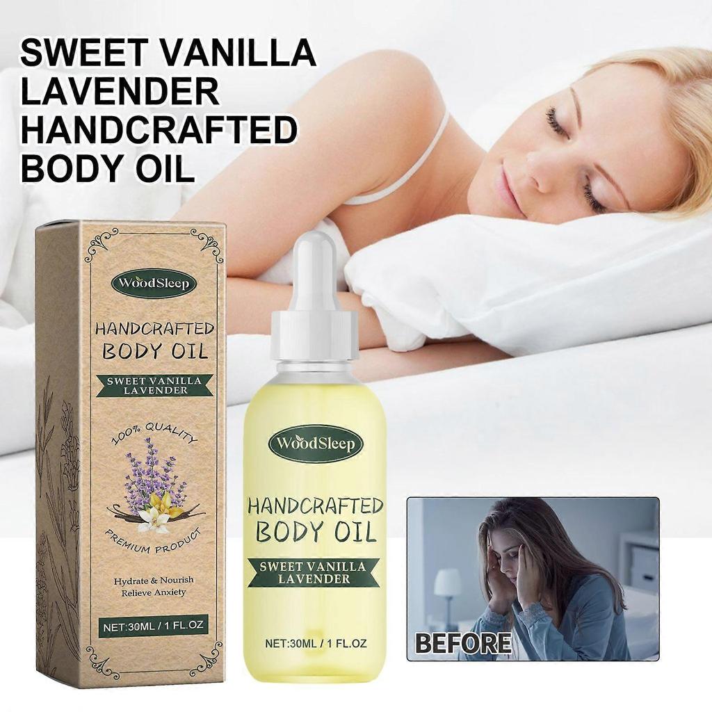 Woodsleep Sweet Vanilla Lavender Care Essential Oil Relieves Anxiety Improve Sleep Moisturizing Uniform Skin Tone
