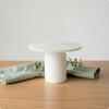 Marble Pedestal Tray Round Platter Stand White for Hosts, Home Stylists,