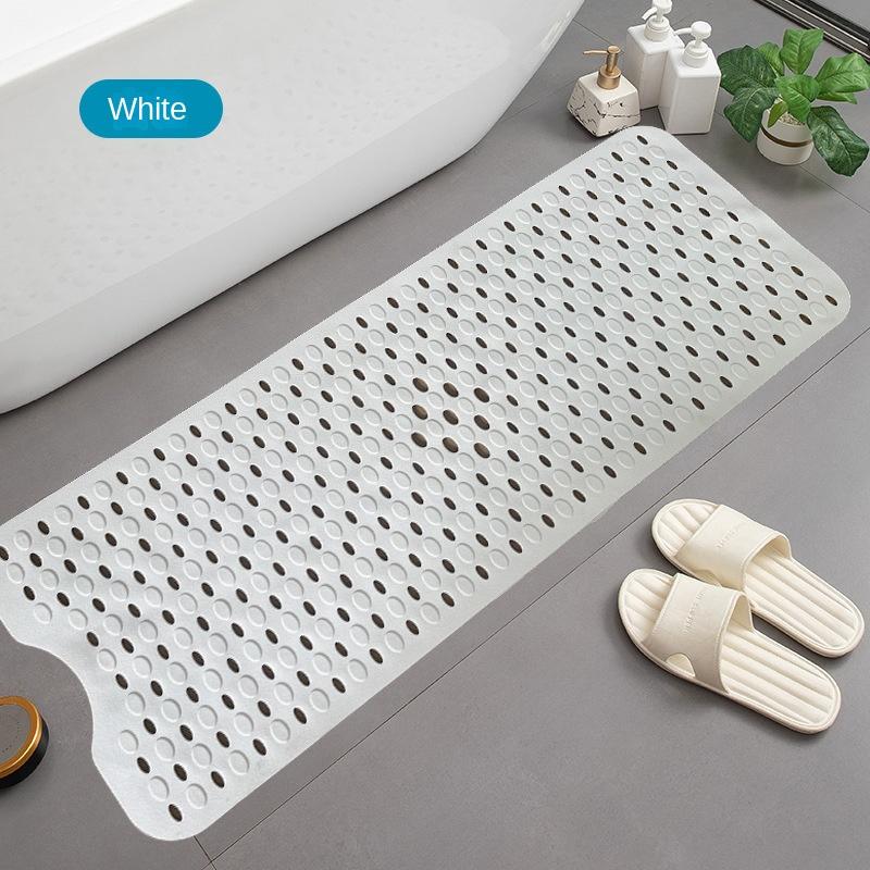 Extra Lange 40*100 Anti-Rutsch PVC Badezimmermatte mit Saugnapf Streifenmuster Transparente Rückseite 1,5 mm Dick für Badewanne