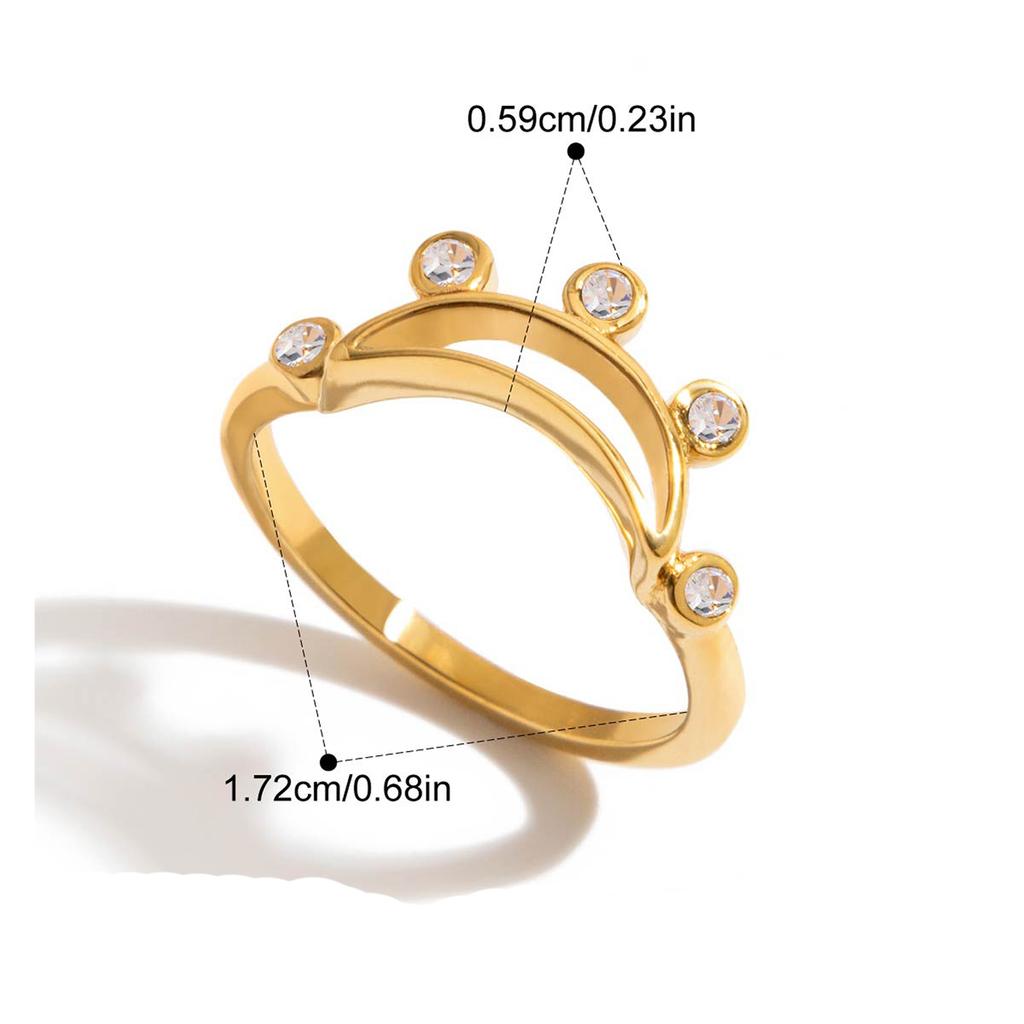 Yori Fashion High Quality White Cubic Zirconia Ring for Women Tarnish Resistant Metal Attractive Unique Jewelry Gift New