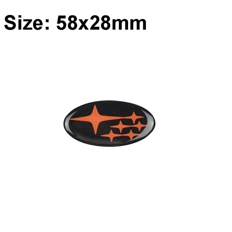 58x28MM Car Steering Wheel Cover Logo Emblem Sticker Decal for Subaru Forester Outback STI WRX Legacy Impreza Ascent Accessories Y14