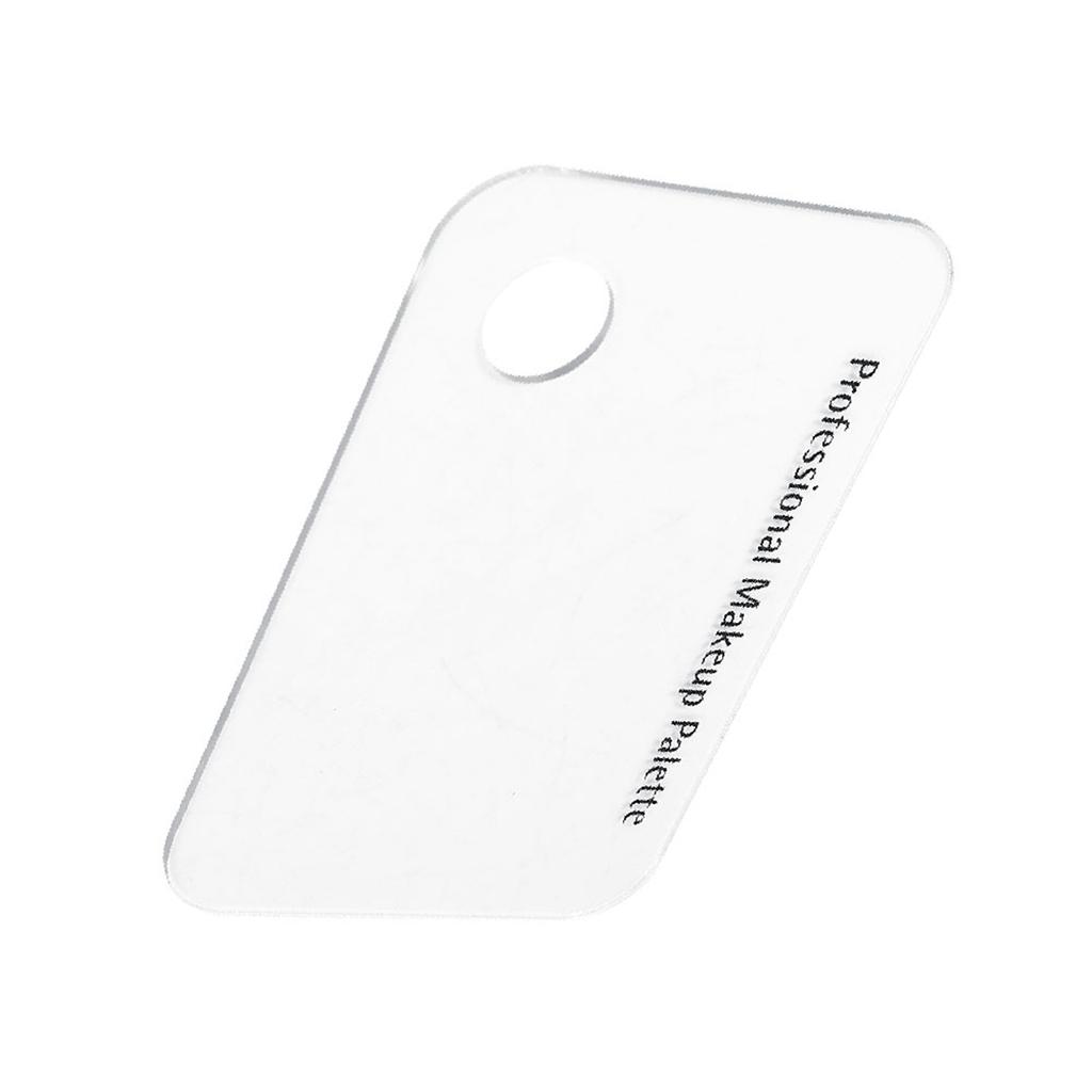 Clear Acrylic Makeup Nail Art Cosmetic Mixing Palette & Stainless Spatula Tool Set