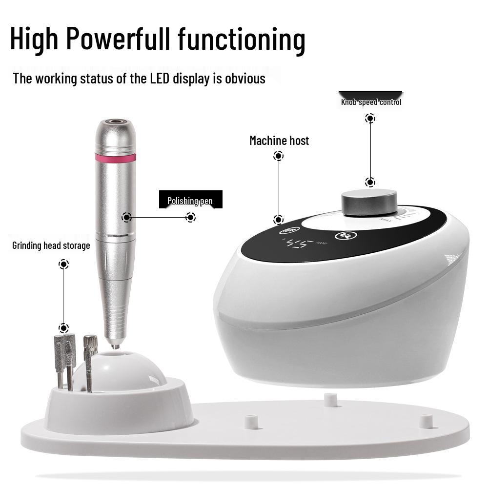 High-Speed 45000RPM Electric Nail Grinder for Professional Gel Polish Removal