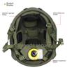 Casco Tattico FAST in Fibra di Vetro, Leggero 1.5kg, Imbracatura Interna Wendy, Guide Laterali Aggiornate, Regolabile 57-61cm per Softair CS Caccia