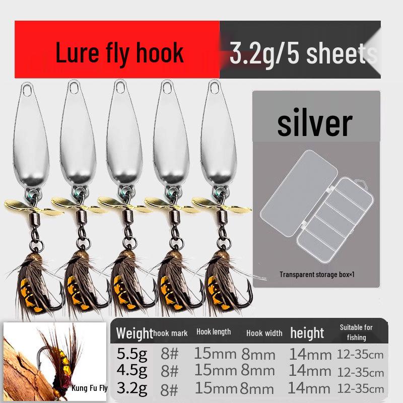 Propeller Spinner Fly Fishing Lure - Micro Soft Bait Hook for White Mouth Fishing