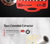 11-Piece Broken Screw & Nut Extractor Set with Wire Extractors