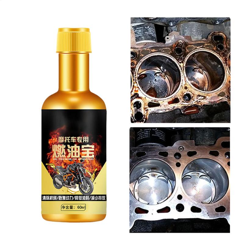 60ml/120ml Motorrad Motoröl Additiv Motorrad Motor Kohlenstoffreiniger Benzineinsparungs Schatz Kohlenstoffentferner Mittel Motor
