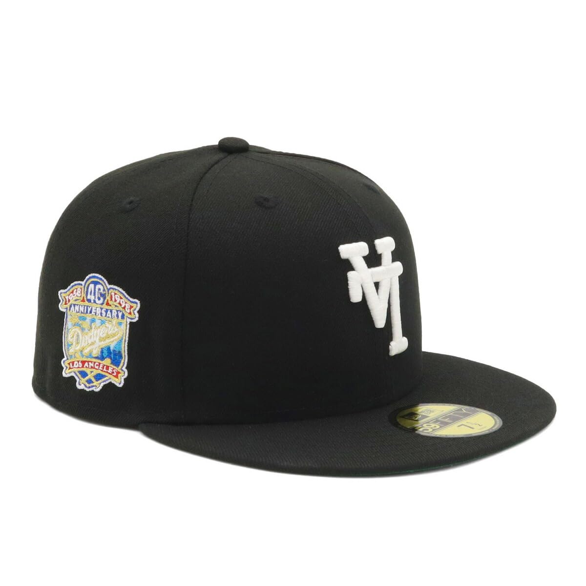 

New Era 59FIFTY Los Angeles Dodgers ONSPOTZ LA Black 7 59Fifty Up Side Down Side MLB Los Angeles Dodgers Cap, Exclusive, 2, 3/8 inch, Patch,