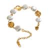 Stainless Steel Bracelet Vintage Bracelet Glass Coin Pearl Disc Bracelet Fashion Women Wrist Jewelry for Any Occasion