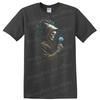 Grim Reaper Holding Flower Graphic T Shirt Dark Art Skull Design Tee