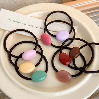 Hair Ties For Women Girls Solid Color Elastic Headband Ponytail Holder Female Hair Accessories Hair Rope Rubber Bands