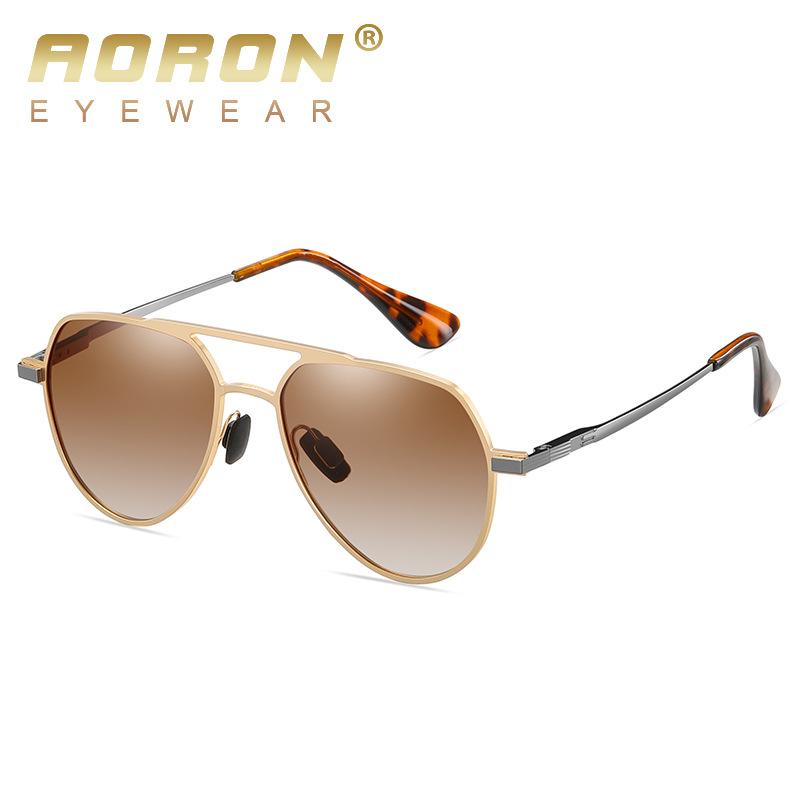 

aoron Driver Driving Sunglasses Men s Metal Polarized Sunglasses Driving Color-changing Glasses