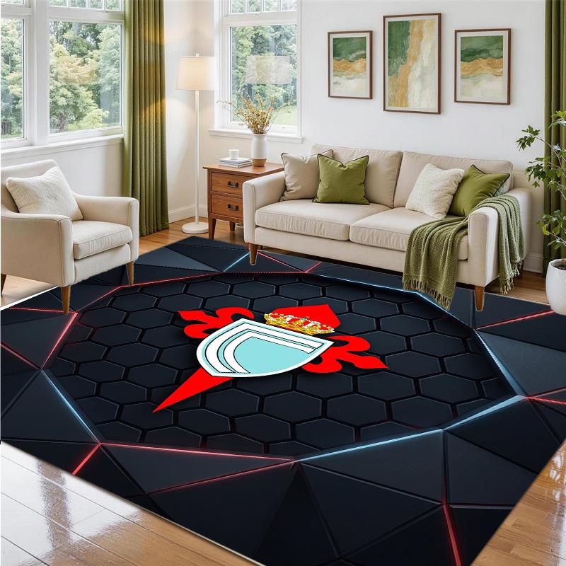 Celta Vigo FC Design Crystal Velvet Rug Soft Decorative Mat for Bedroom Entrance