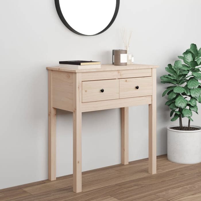 VidaXL Table console 70x35x75 cm Bois massif de pin 814609