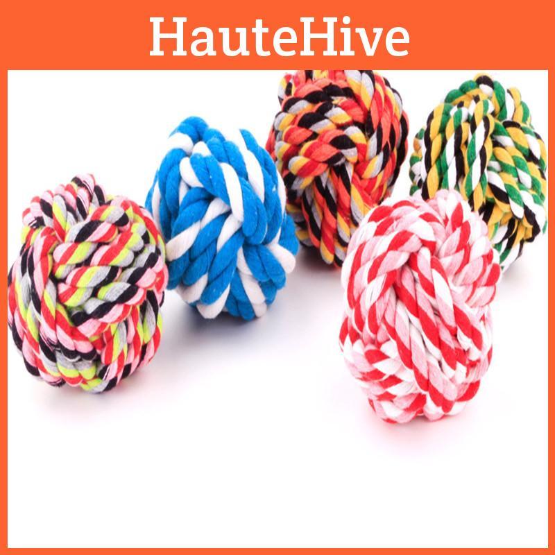 Pet Cotton Rope Ball Toy 7cm Medium Size Durable And Entertaining