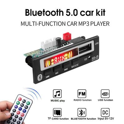 Bluetooth 5.0 MP3 Decoder Board Wireless Car Music Player with Color Screen Car Audio USB TF FM Radio Module