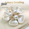 Photo Shoot Accessories Flower Cufflinks Faux Pearl Rhinestone Button Covers