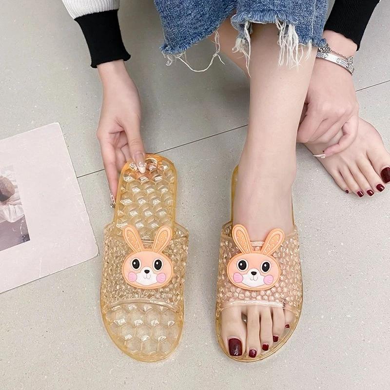 Fashion Women's Slippers and Ladies Sandals Flat Shoes Transparent Unique Cheap Liquidation High Quality Slides Casual H Sandal Clappers