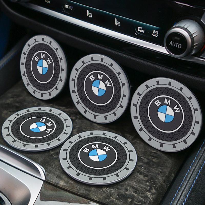 For BMW M 2026 New 2Pcs Car Interior Bottle Holder Anti-slip Mat Water Cup Pad For BMW E60 E70 E82 E88 E90 E92 F01 F10 F30 G01 G20 G21 G11 F15 X3