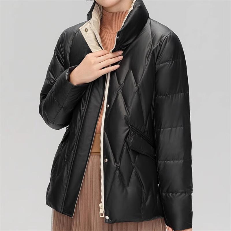 XueZhongFei Women's Stand-Collar Short Down Jacket