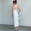 2025 Summer European & American Sleeveless U-neck Slimming Long Dress