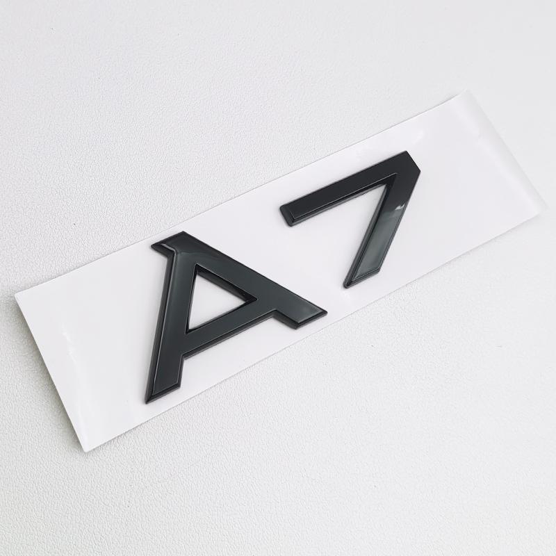 3D ABS Chrome Black Logo S Line A1 A2 A3 A4 A5 A6 A7 A8 Emblem Badge Car Decal For B Sline Sticker Decorative Accessories