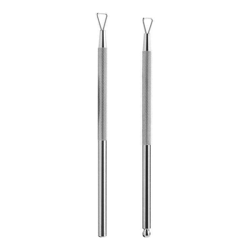Holographic Stainless Steel Cuticle Pusher Anti-Rust Long Lasting Nail Remover Scraper for Professional Nail Salon Supplies