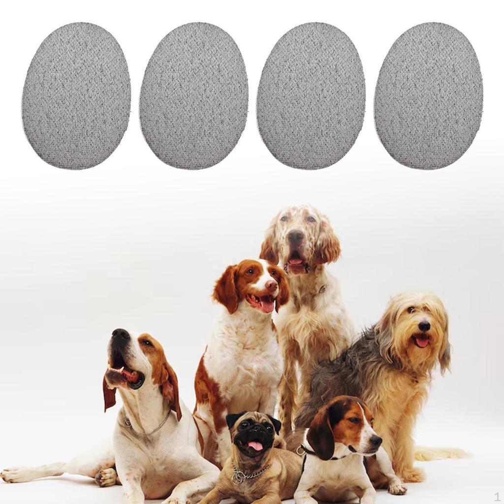 Pacote com 4 Palmilhas para Cães Almofadas para Calçados de Patas de Animais de Estimação Antiderrapantes Botinhas Duráveis para Cuidados com Filhotes