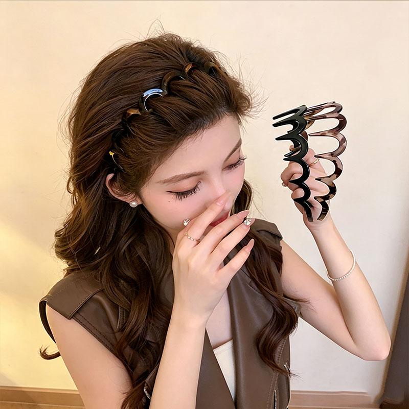Elegante Zähne Rutschfester Haarkamm Haarband Für Damen Mädchen Süßes Haarschmuck Einfaches Haarband Haarreif Mode Haaraccessoires