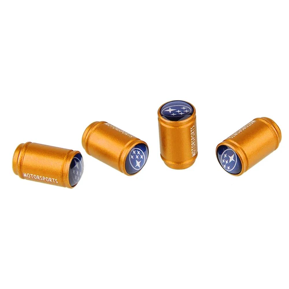 Metal Matte Tire Valve Stem Caps for Subaru Forester XV Outback STI WRX Impreza Legacy BRZ Anti-dirty Air Cover Car Accessories WW1