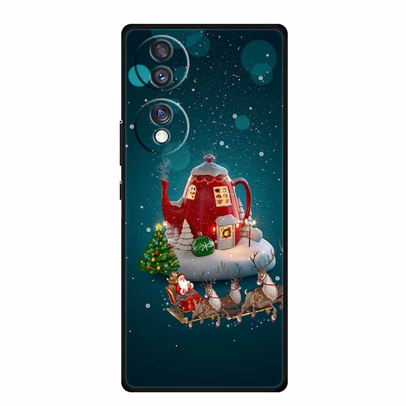 Case For Honor 70 Pro Plus Christmas Soft Silicone TPU Phone Back Cover For Huawei Honor 70 Pro+ Honor70 Lite Cartoon Capa Funda