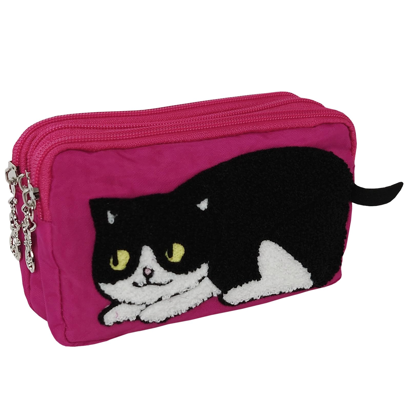 

Crossmarberry Пушистый Кот Большой Тройной 3 Косметика ST06 Розовая Косметичка, Милый, Стильный, Большой, Дизайн, Вместимость, Молния, Слои, Горизонтальный, Хранение,