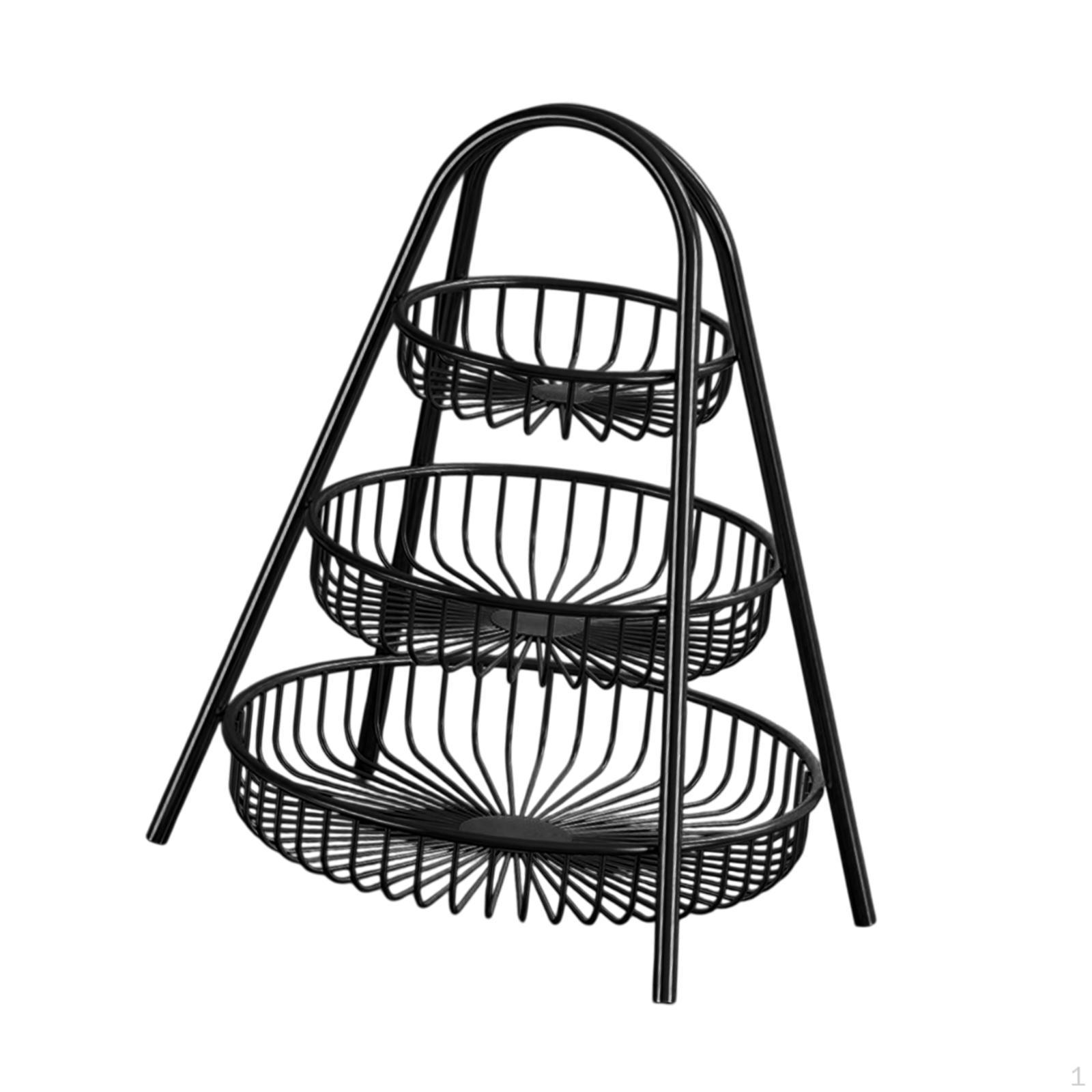 

3-х уровневая корзина для фруктов, сервировочный поднос, большой вместительный настольный поднос для хранения, прилавок для овощей