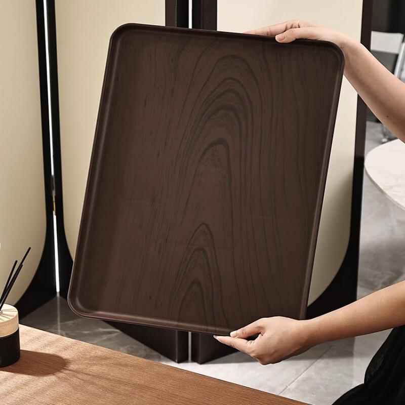 Yude Wood Grain Plastic Serving Tray