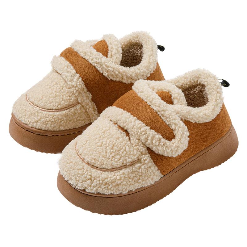 New Style of Slippers, Thick-soled, Anti-slip, Warm and Fleece Padded Cotton Shoes for Women